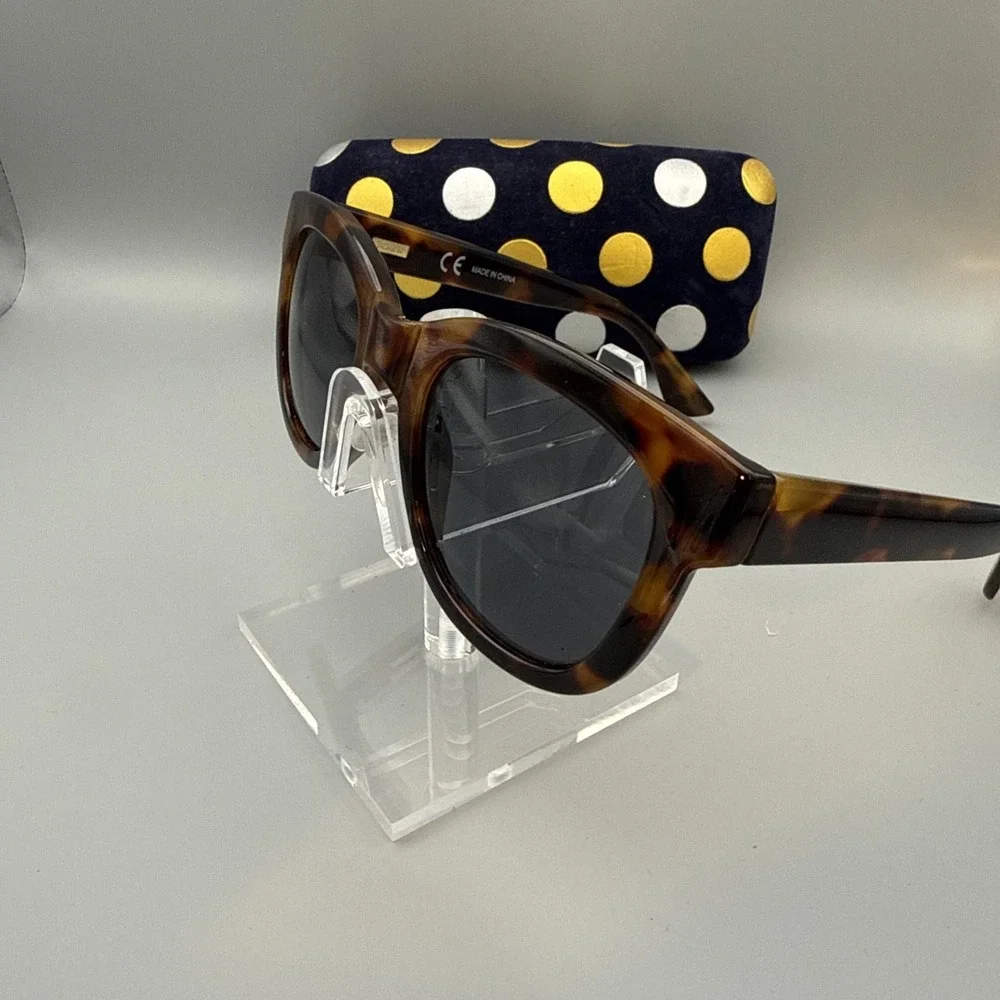 J Crew Authentic Poolside Oversized Sunglasses in Brown Tortoise BG010 & Case